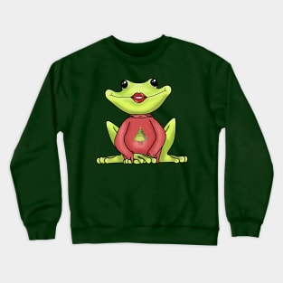 kiss all the frogs in a christmas sweater Crewneck Sweatshirt